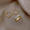 Tide, fashionable set, adjustable ring, simple and elegant design, 3 piece set, Korean style, on index finger