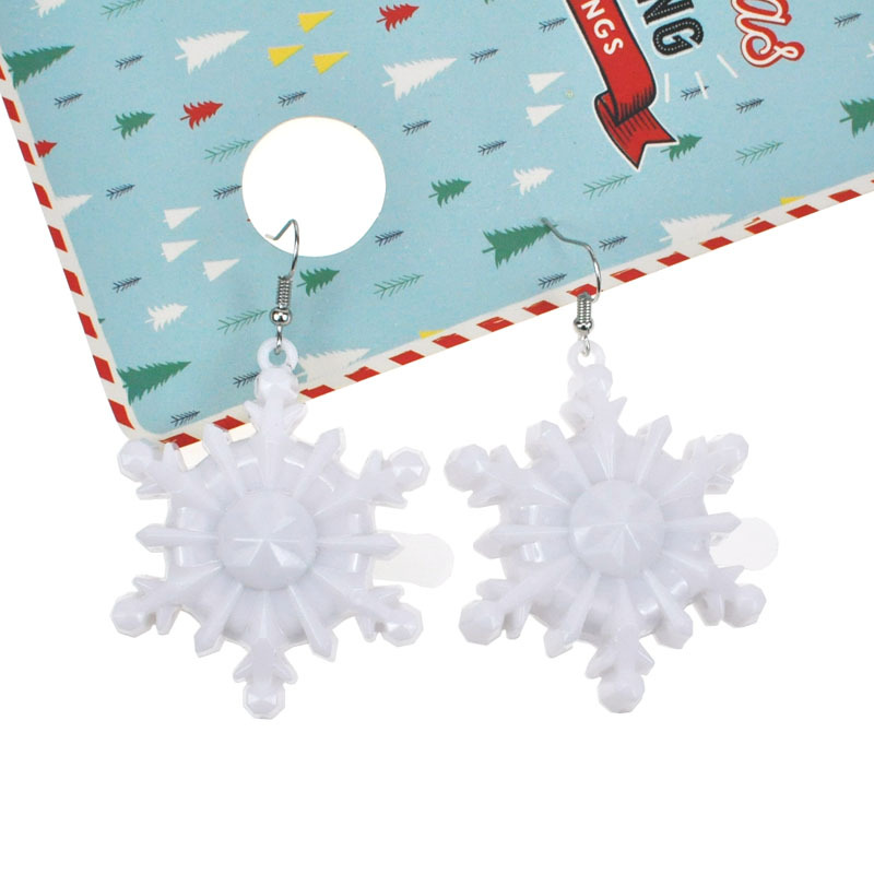 18g Weight Drop Earrings Classification 1 Pair Quantity Festival Occasion Plastic Material Christmas Festival Christmas Tree, Santa Claus Pattern Women'S Gender Fashion Style Fashion Christmas Tree Santa Claus Plastic Women's Drop Earrings 1 Pair 19