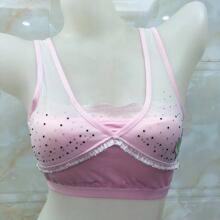 (厂家直销)女童多款多色少女内衣小中学生发育期带胸垫纯棉小背心