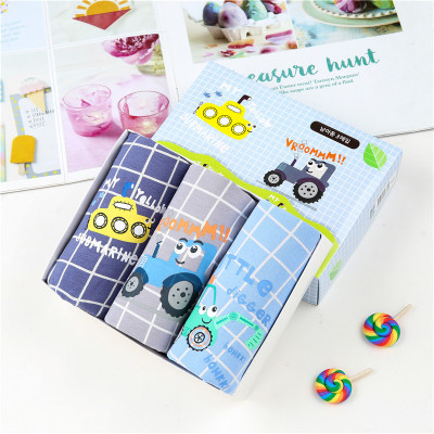 三条装男童宝宝四角内裤卡通中大童棉平角短裤一件代发厂家直销|ms