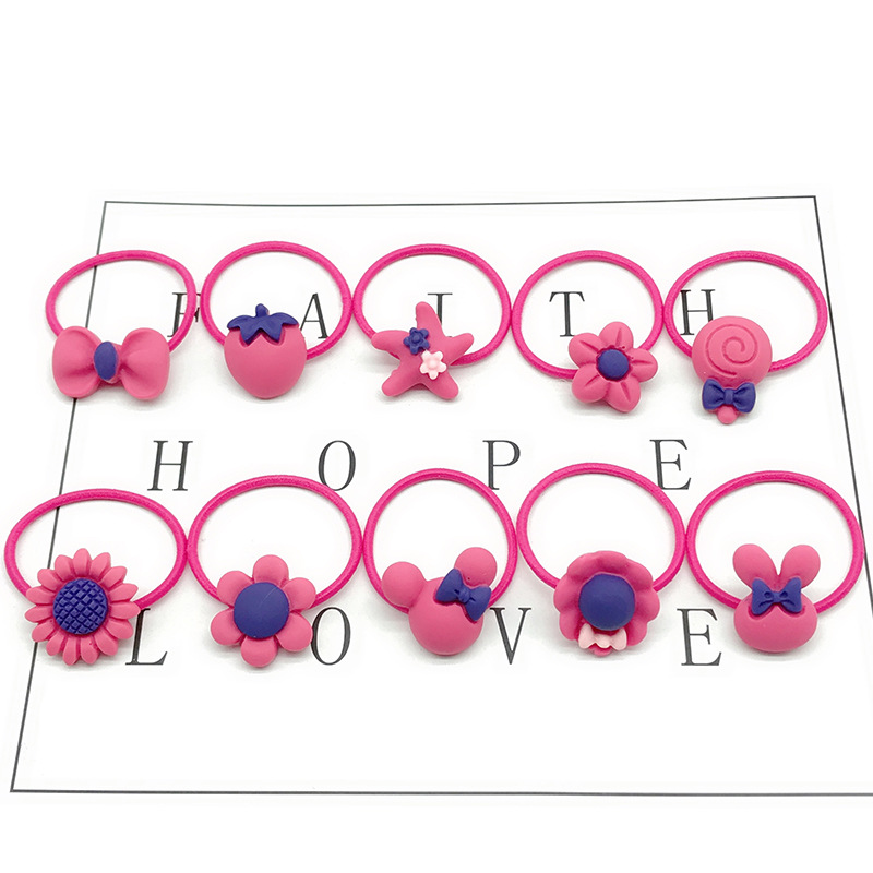 玫红色儿童发饰