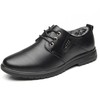 Black summer high casual footwear for leather shoes English style, breathable classic suit jacket, genuine leather