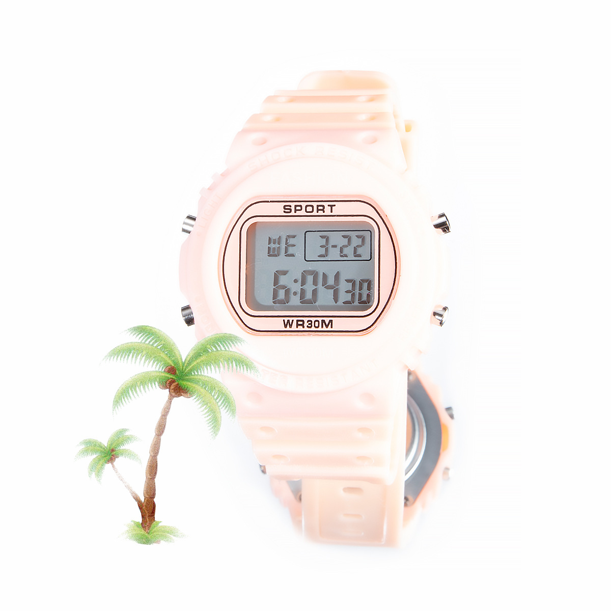 N303 Internet popular unicornio deportes reloj electrónico Matcha verde hombres y mujeres cuadrado estudiante LED reloj impermeable