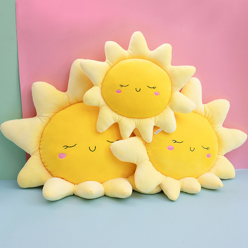 Ins trendy Nordic sun pillow, girl's heart cloud feather cotton plush cushion, home sofa decoration throw pillow