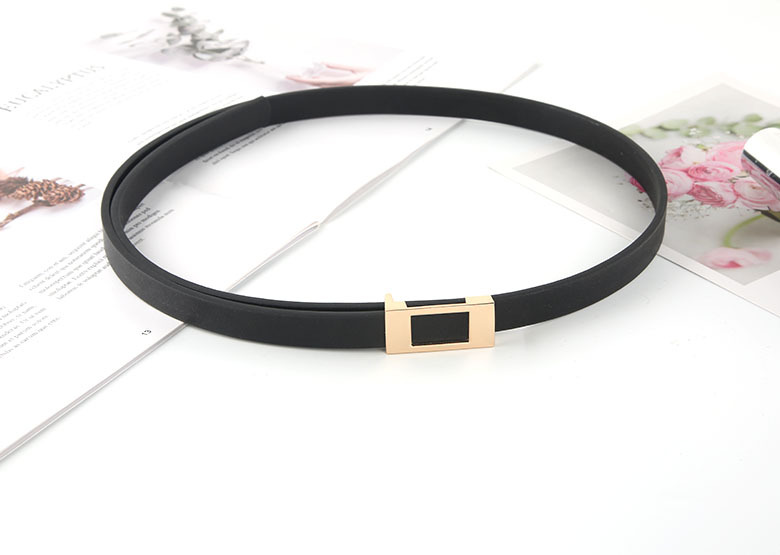 Simple Style Round Square Pu Leather Women's Leather Belts 1 Piece display picture 4