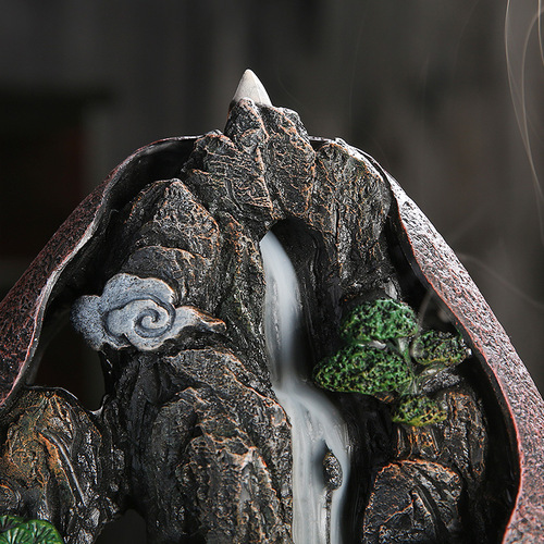 Cross-border new product supply resin alpine flow backflow incense burner creative large backflow incense burner home furnishings original