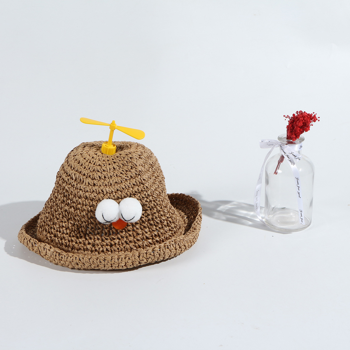 Baby Summer Straw Hat Children's Sun Hat Boy Sunscreen Hat Girl Bamboo Dragonfly Sun Hat Wholesale Nihaojewelry display picture 8