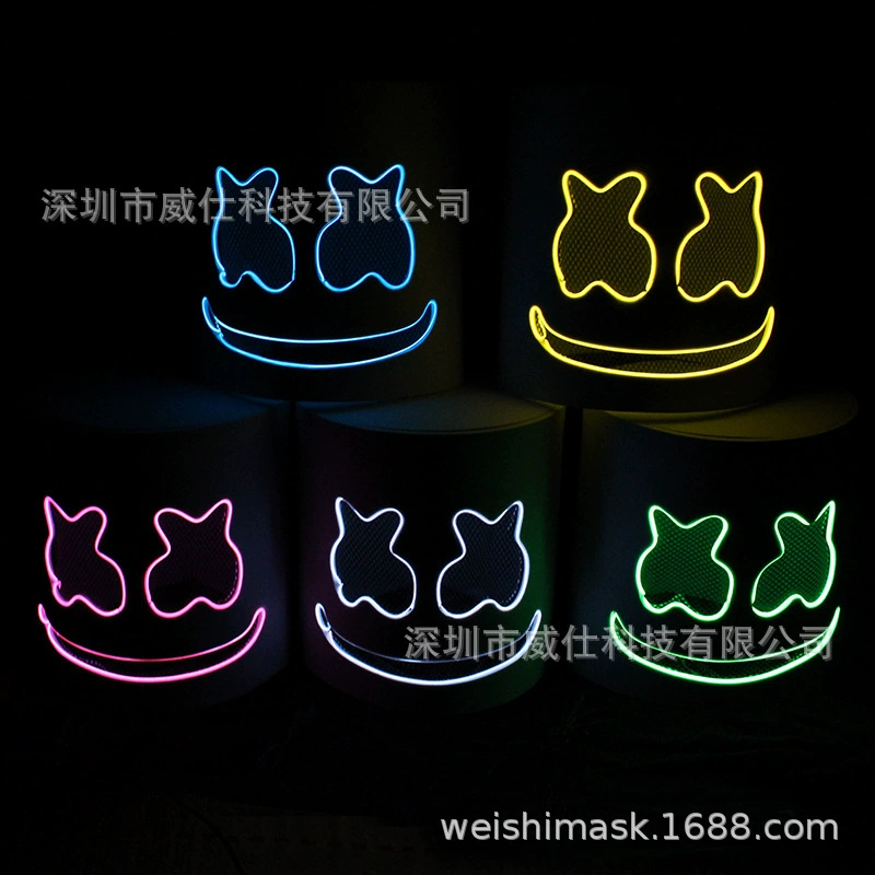 Сто электрических слогов Зефир шлем DJ Luminous Mask LED красочные светящиеся Зефир крышка головы