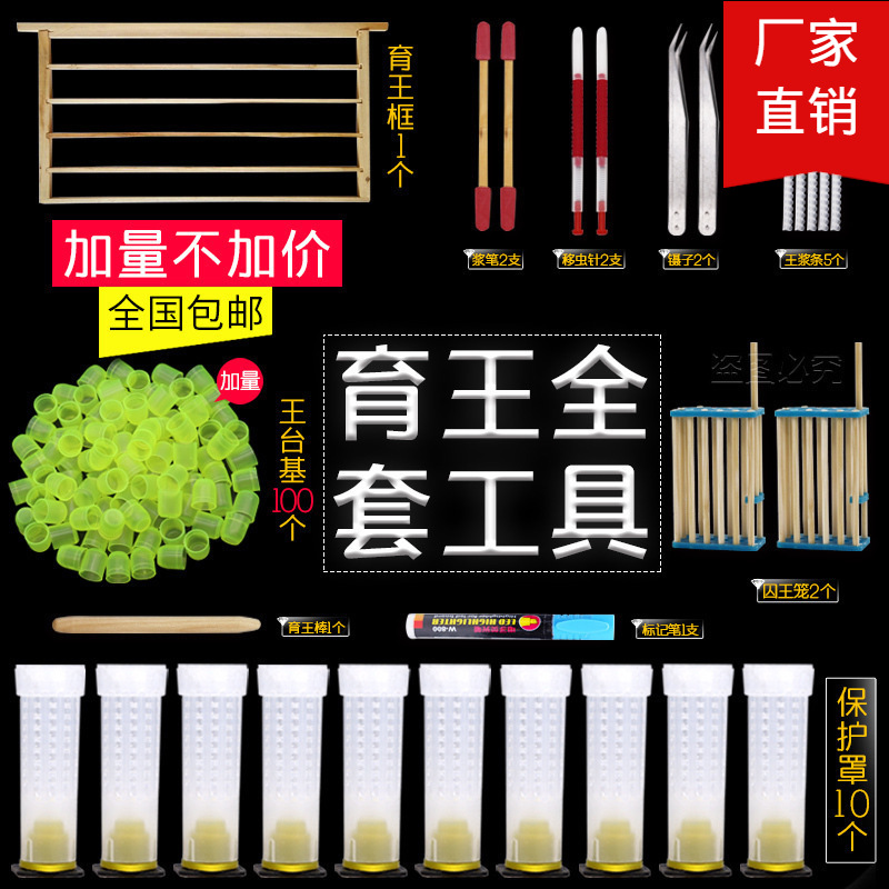 養蜂工具育王全套工具育王棒移蟲針王台保護罩蜜蜂蜂箱批發包郵