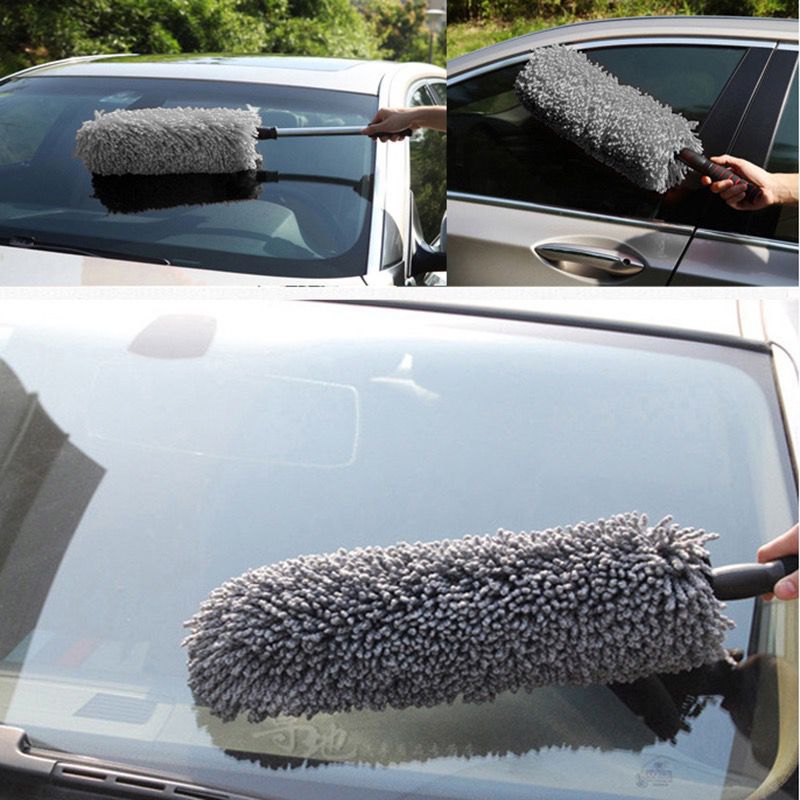 Chenille colorido plumero retráctil polvo de acero inoxidable Duster car wash plumero insecto Duster coche Casa de doble uso image 3