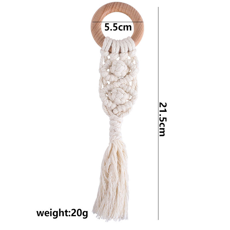 Bebé creativo juguete de haya mordedor nuevo tejido hecho a mano algodón cuerda dientes Shaper bebé dientes molienda palo