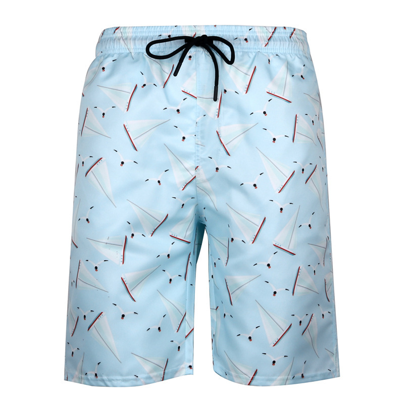 2022新款男式速干沙滩裤跨境热卖休闲短裤3D印花大码运动裤