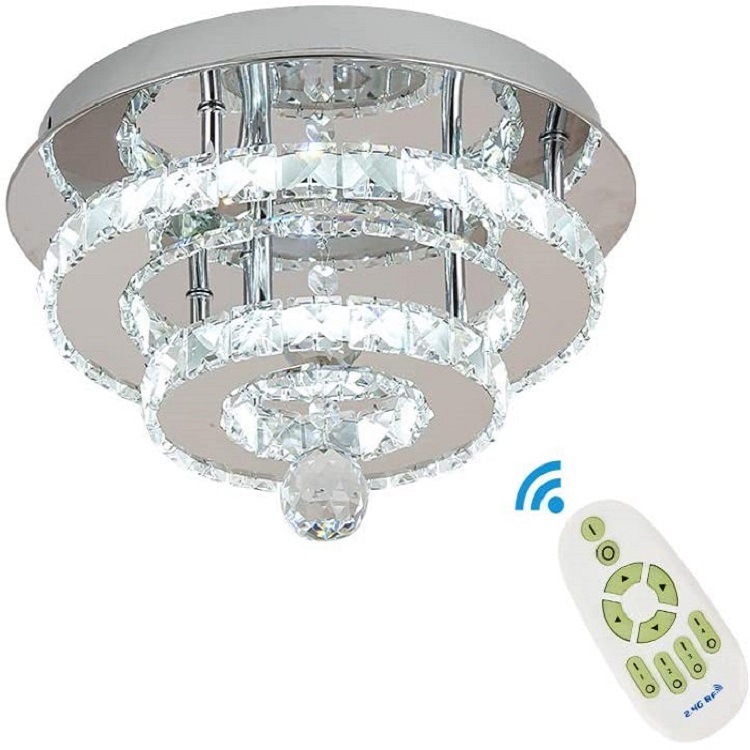 厂家过道灯LED圆形水晶吸顶灯走廊灯现代简约入户玄关阳台灯具