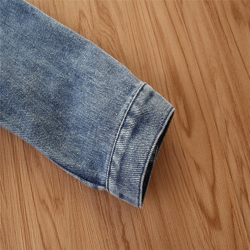 Denim demi-season autumn children's short jacket, European style, western style, wholesale