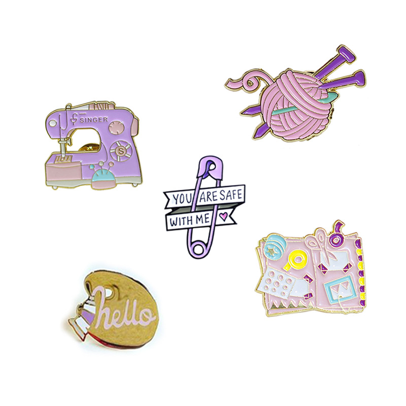 Cartoon Style Pin Geometric Letter Heart Shape Alloy Enamel Unisex Brooches display picture 3