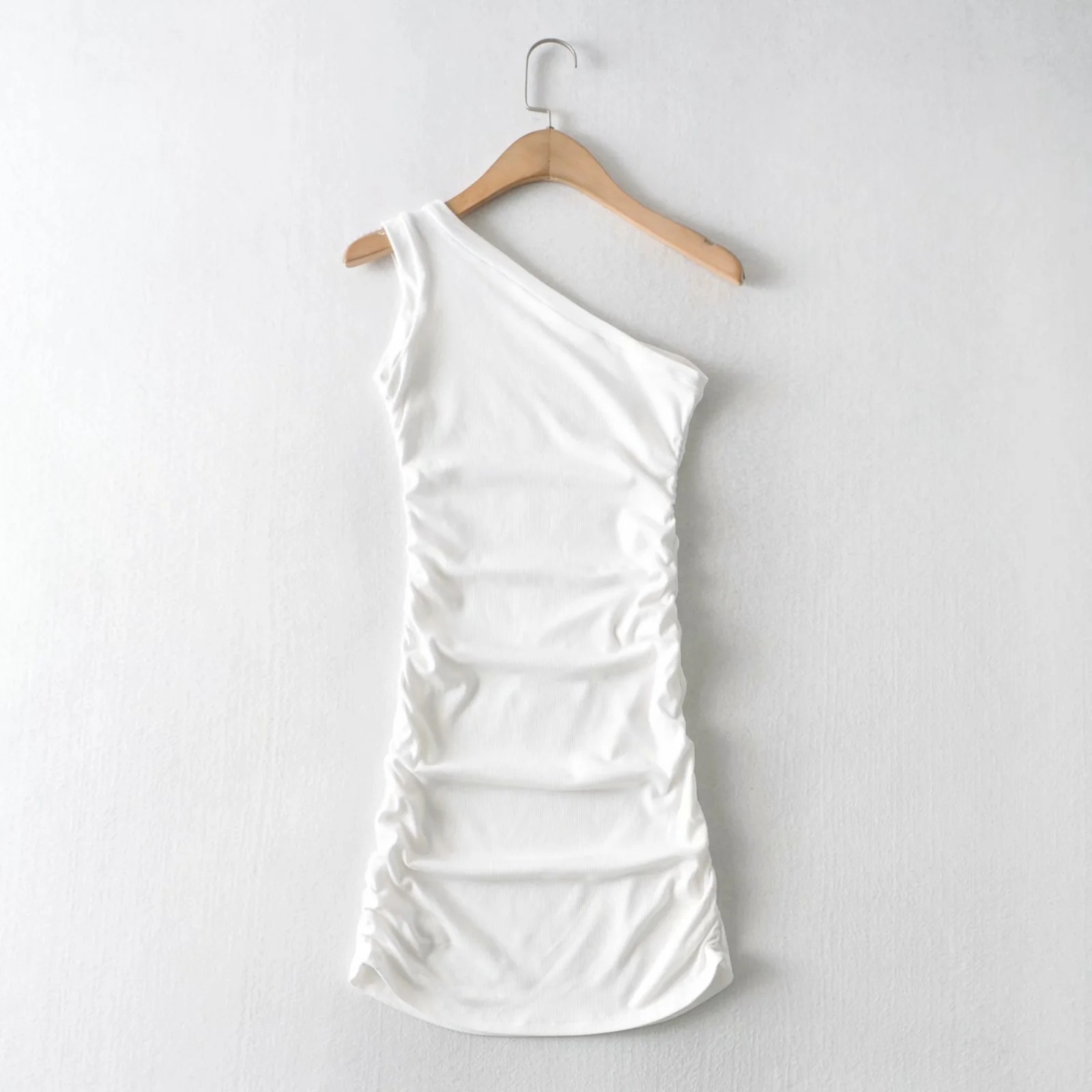 one-shoulder fold dress  NSHS24415