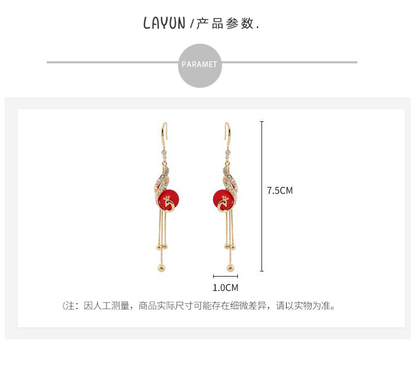 12g Weight No Inlaid Inlay Material Earrings, Ear Studs Classification Wedding, Travel Occasion Alloy Material Geometric Pattern Women'S Gender Plating Design Fashion Style Red, Blue Color Fashion Geometric Plating Alloy No Inlaid Drop Earrings 1