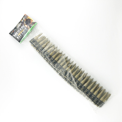 Pirate props plastic bullets simulation military bullet platoon vs. army police machine gun bullet chain clothing accessories