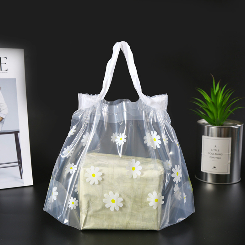 抽繩外賣女童裝衣服裝店束口手提袋子化妝品禮品塑料袋子批發定制