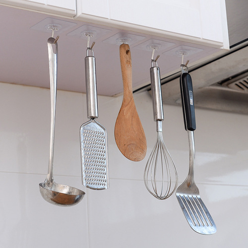 Creative suction cup hook for home bathroom door behind wall adhesive wall hanging nail-free traceless load-bearing adhesive hook wholesale