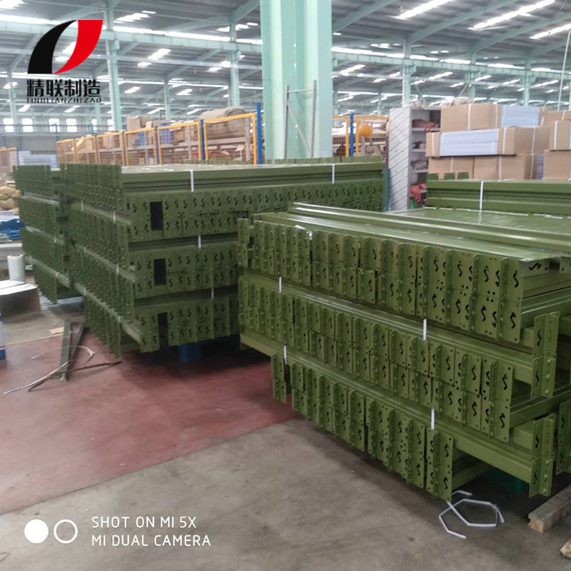 Military green storage shelves