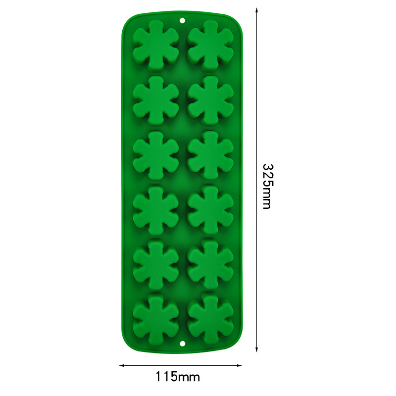 Conjunto de formas de silicone para bolos com tema natalino em formato de flores e figuras humanas, ideais para confeitaria em casa, no jardim e em bares._voghion.com