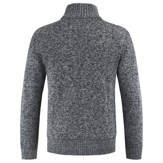 2020 Comercio exterior transfronterizo Otoño e Invierno nuevos hombres de cuello alto cardigan suéter con cremallera suéter de abrigo de manga larga Hombre moda masculina