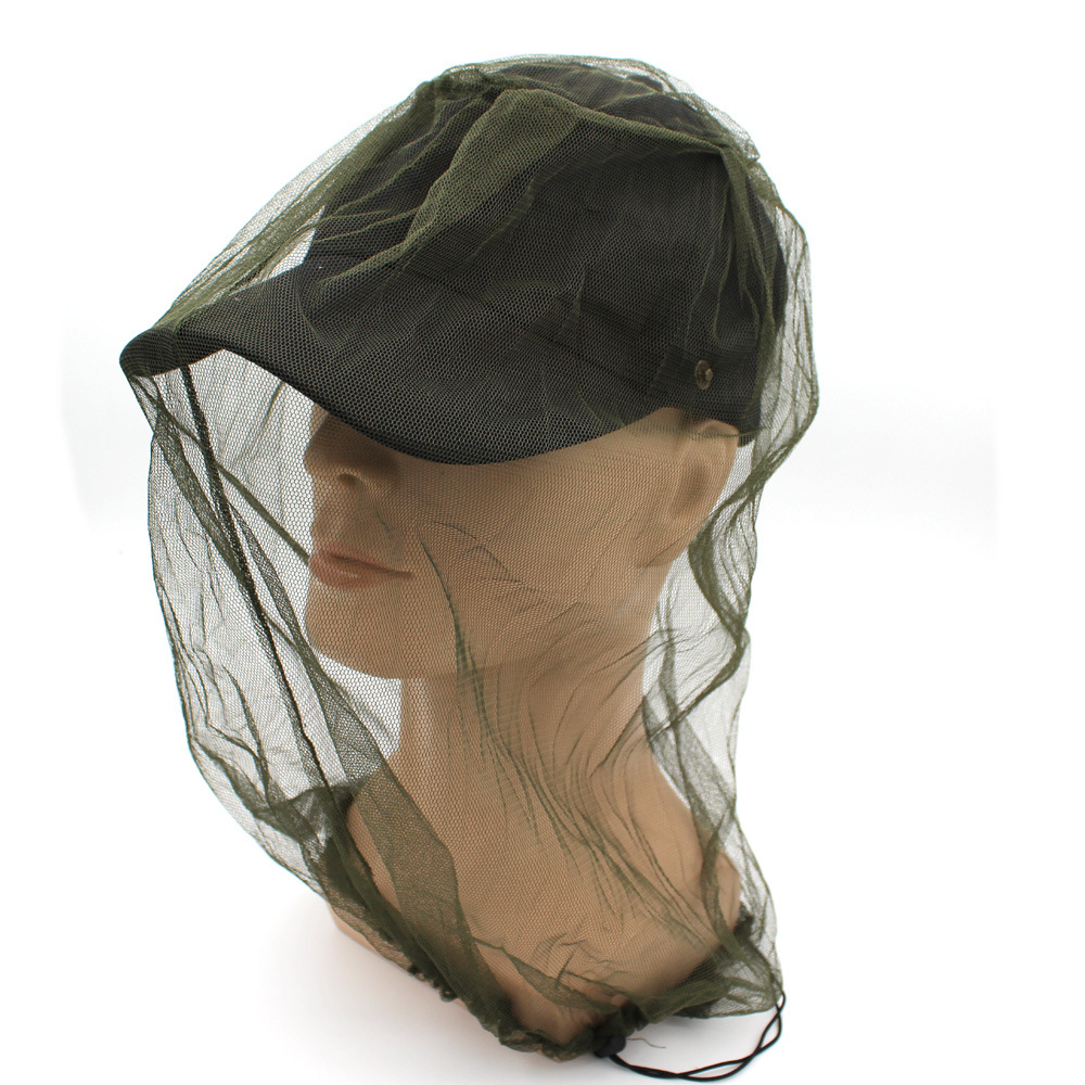 Wild beekeeping anti-flying catkins mesh cover outdoor hiking fishing anti-mosquito hood mosquito net hat fisherman hat cover