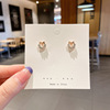 High quality earrings, design accessory from pearl, simple and elegant design, internet celebrity, trend of season, wholesale