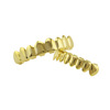 Hip -hop braces 18K electroplated copper grying grillz 8 under 8 braces is suitable for men and women's light face tooth accessories