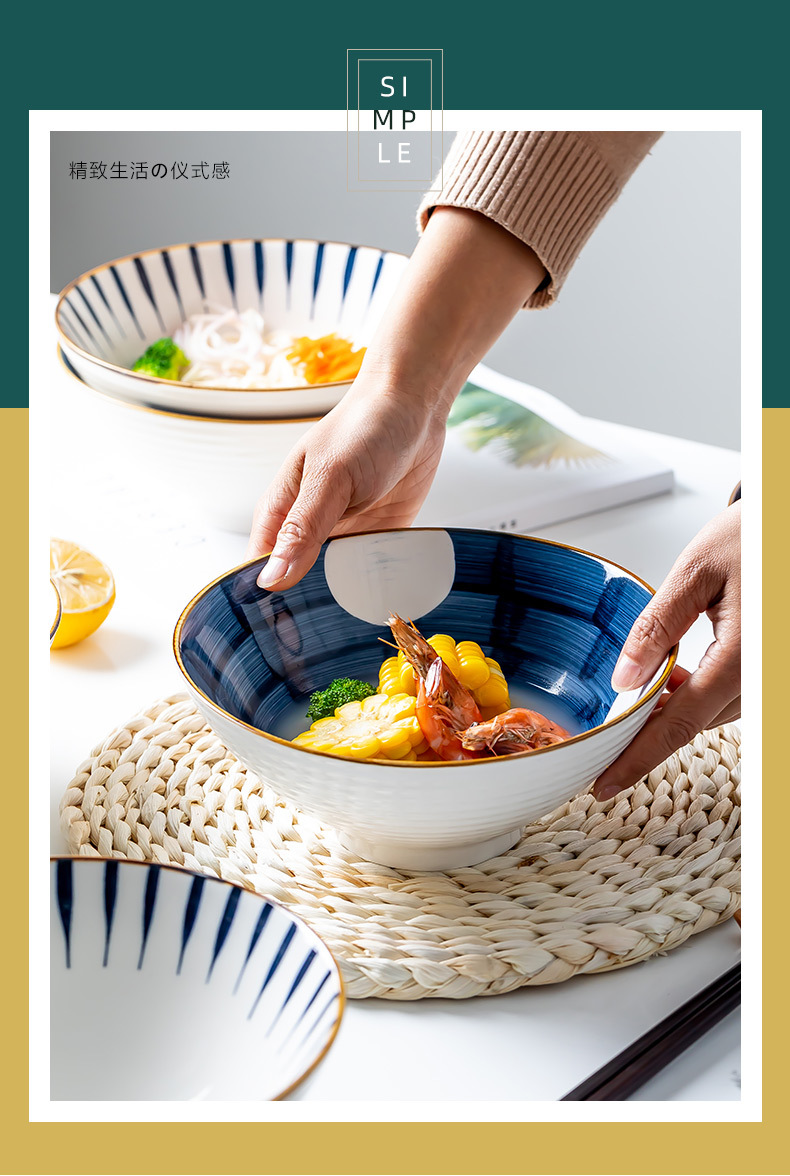 智贝详情图_3日式陶瓷汤碗大号家用单个餐具面条拉面碗碟创意个