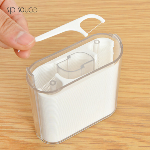 Automatic flossing classic bow family size portable toothpick floss box portable floss stick ultra-fine floss stick set