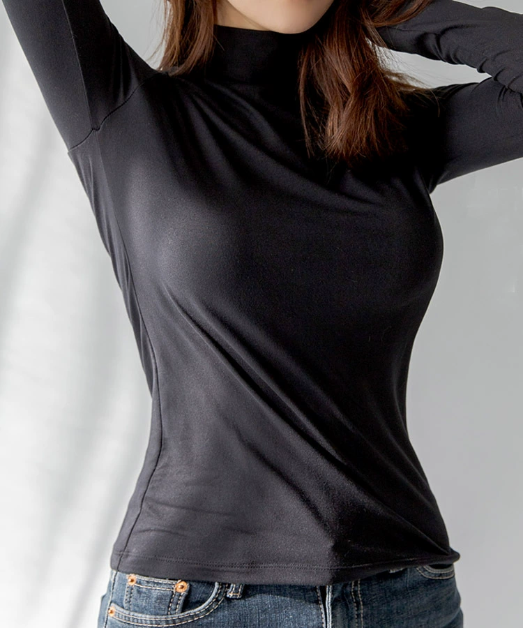 200 кг Толстая м осень и зима плюс размер Модальная эластичная водолазка с высоким воротом футболка с длинным рукавом Женская генерация волос