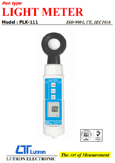 lutron台湾总代理路昌 PLX-111 笔试照度计