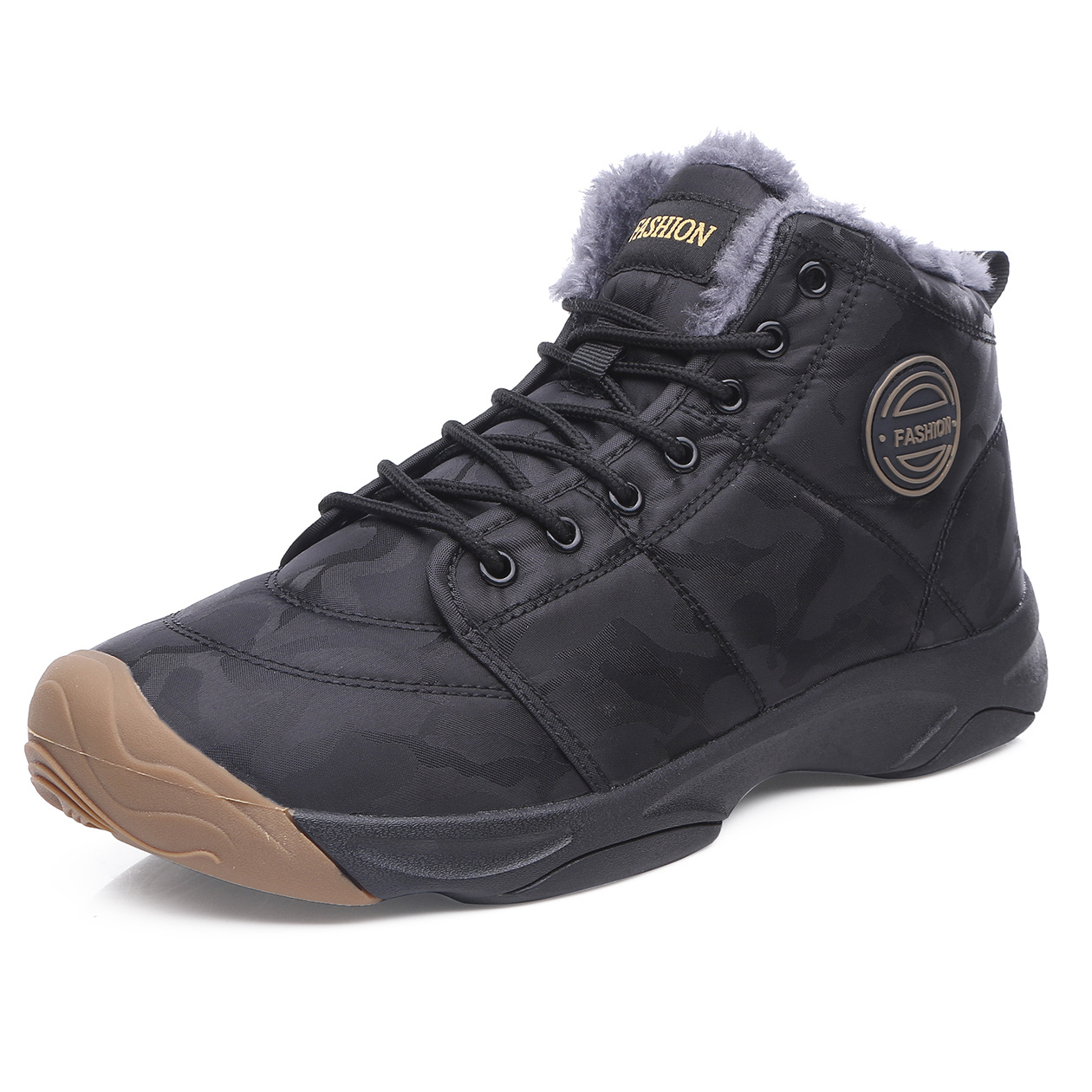 男鞋冬季潮鞋 加絨雪地靴男 保暖防滑雪地鞋高幫男士休閑戶外棉鞋