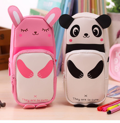 Korean stationery cute panda rabbit pencil bag pencil case creative stationery small gift wholesale