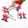 originality Christmas Antlers Hair hoop Flocking gules Antlers Hairpin Antlers Hair hoop Headdress Hairpin wholesale