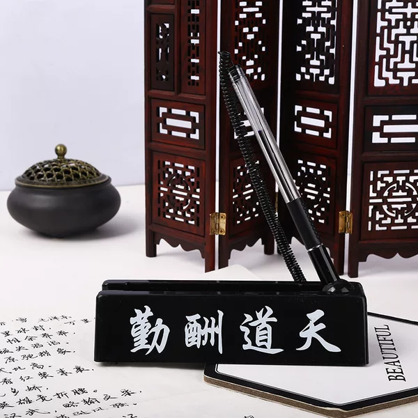 Hot Selling desk pen customized logo fixed bank counter signature pen neutral Office conference pen sticky table desktop