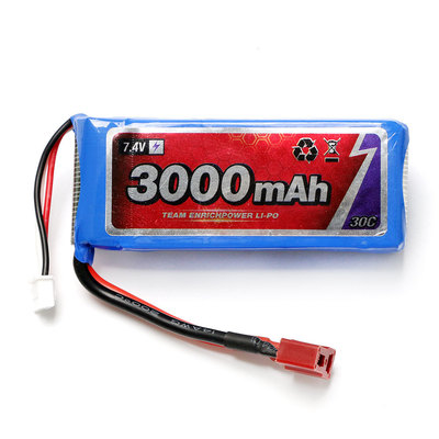 7.4V 3000mAh T插软包锂电池 伟力144001升级版电池