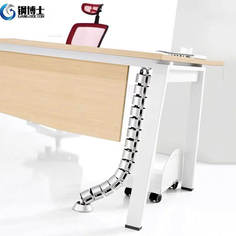 加厚办公桌底穿线管走线管塑料蛇形管圆形过线管收纳管藏线理线管