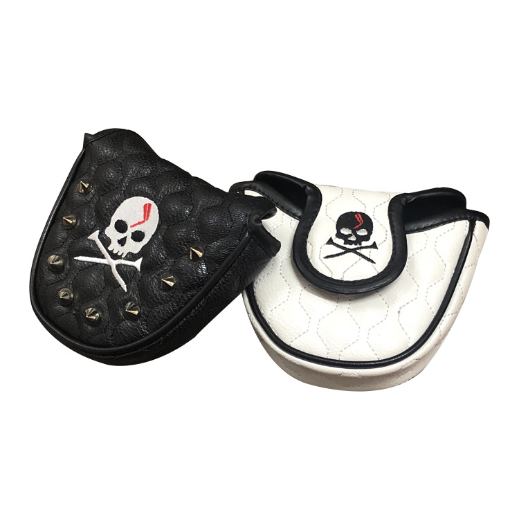 Korean skull golf putter cover PU waterproof magnet closed protective cover cappicture8