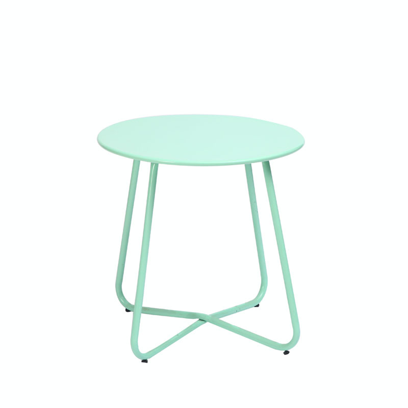 Hierro Grande y Pequeña Mesa Redonda de hierro mesa de té de cuatro patas clásica mesa de café negro bar mesa de té especial para invitados