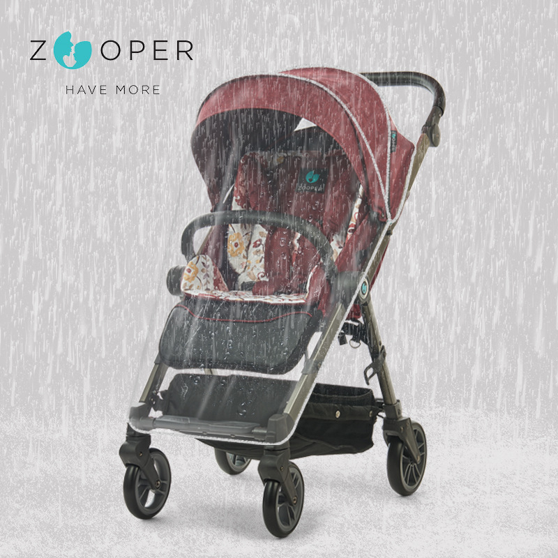 美国zooper婴儿推车儿童伞车原装配件透明防风防沙防雨罩3防