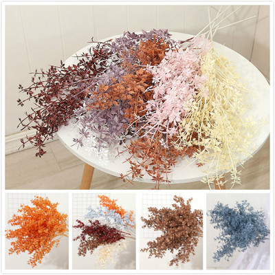 simulation Palmarosa Plastic suspended ceiling Wedding hall Wedding celebration decorate leaf Willow leaf line Autumn violet Caramel