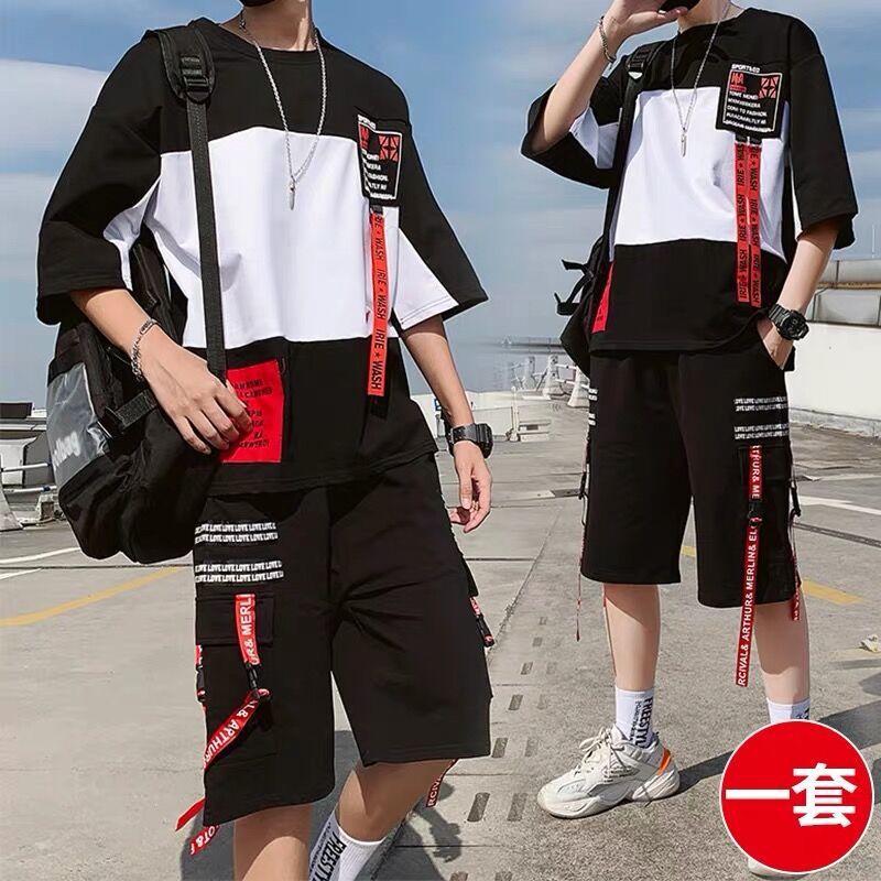 Casual suit male summer student youth sp...