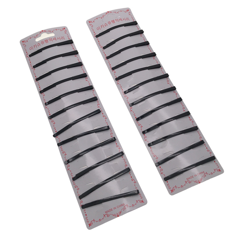 Pintura en aerosol negro 6cm Tarjeta blanca 10 paquete tablero de luz medio BB clip horquilla clip de pelo un yuan dos yuanes tienda de accesorios para la cabeza