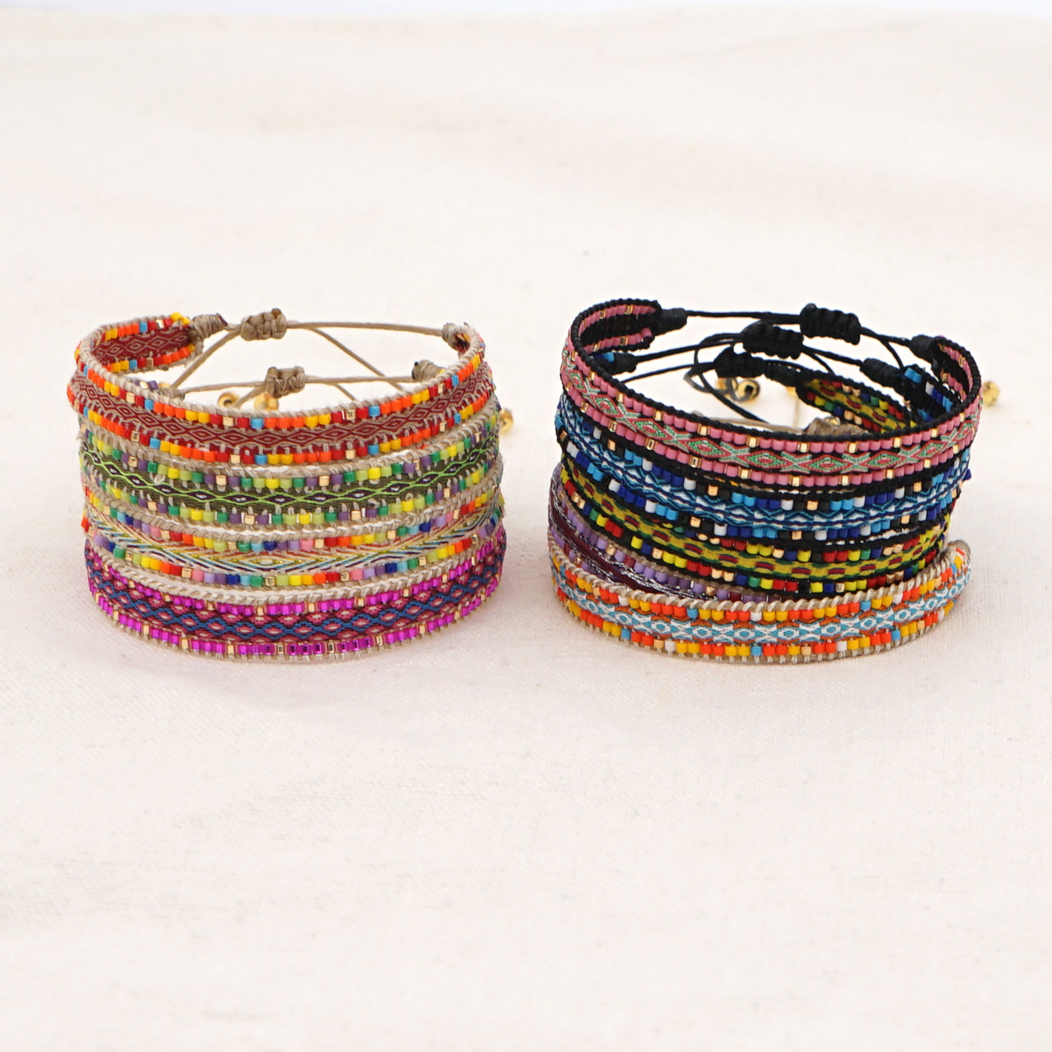 Bohemian Retro Rainbow Beaded Bracelet display picture 23