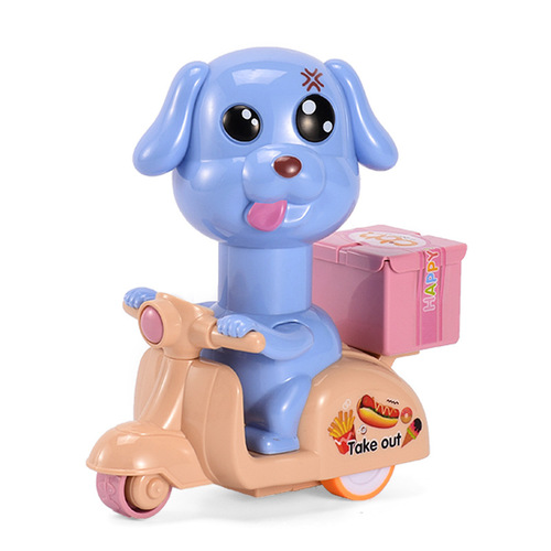 Chongwei Children's Toy Cartoon Pressing Puppy Bounce Toy Car Kids Street Stall Toy Supplier Direct Sales