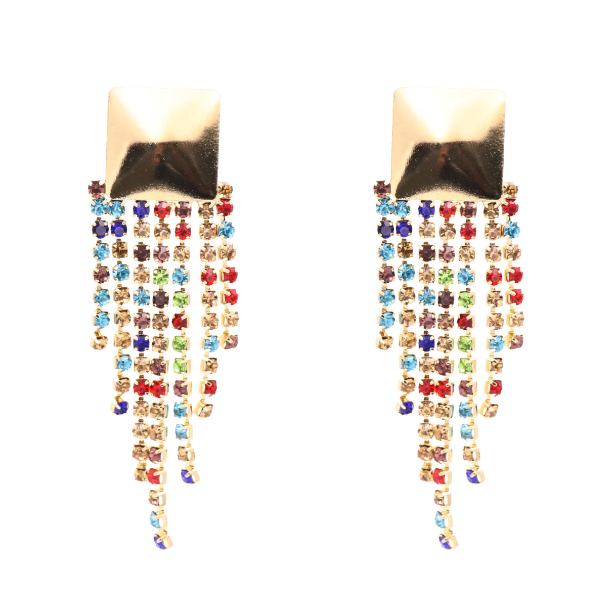 New Fashion Geometric Tassel Exaggerated Big Earrings Hot-selling display picture 4