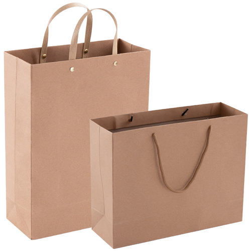 Rivet thickened kraft paper bag clothing store shopping tote bag nailed opening gift bag gift packaging bag